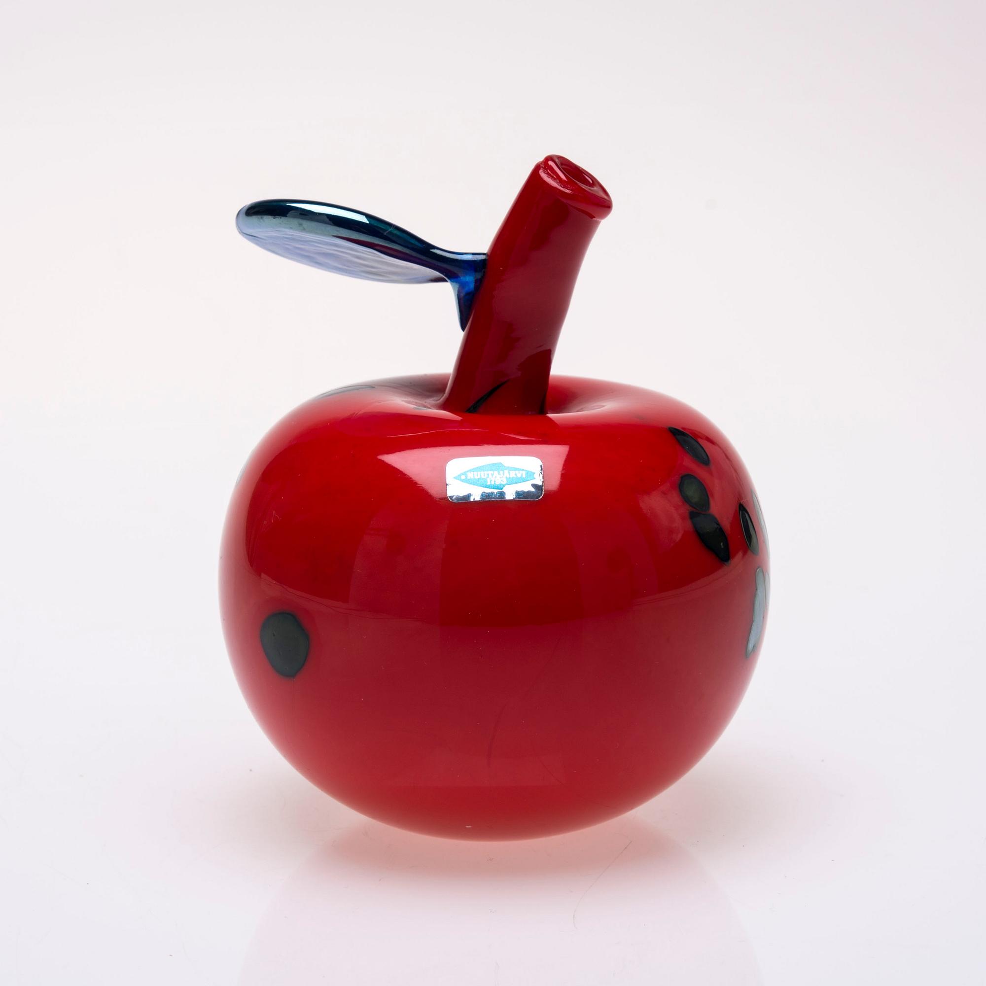 ÄPPLE, glas, signerad O. Toikka, Nuutajärvi.