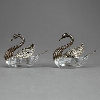 SALTKAR, ett par, silver, Gewe, Malmö, 1977.