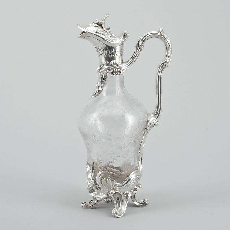 VINKARAFF, silver, glas, rokokostil, Paris, Frankrike, sent 1800-tal.