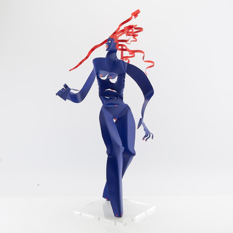 Timo Solin, Sculpture Woman with Red Hair.