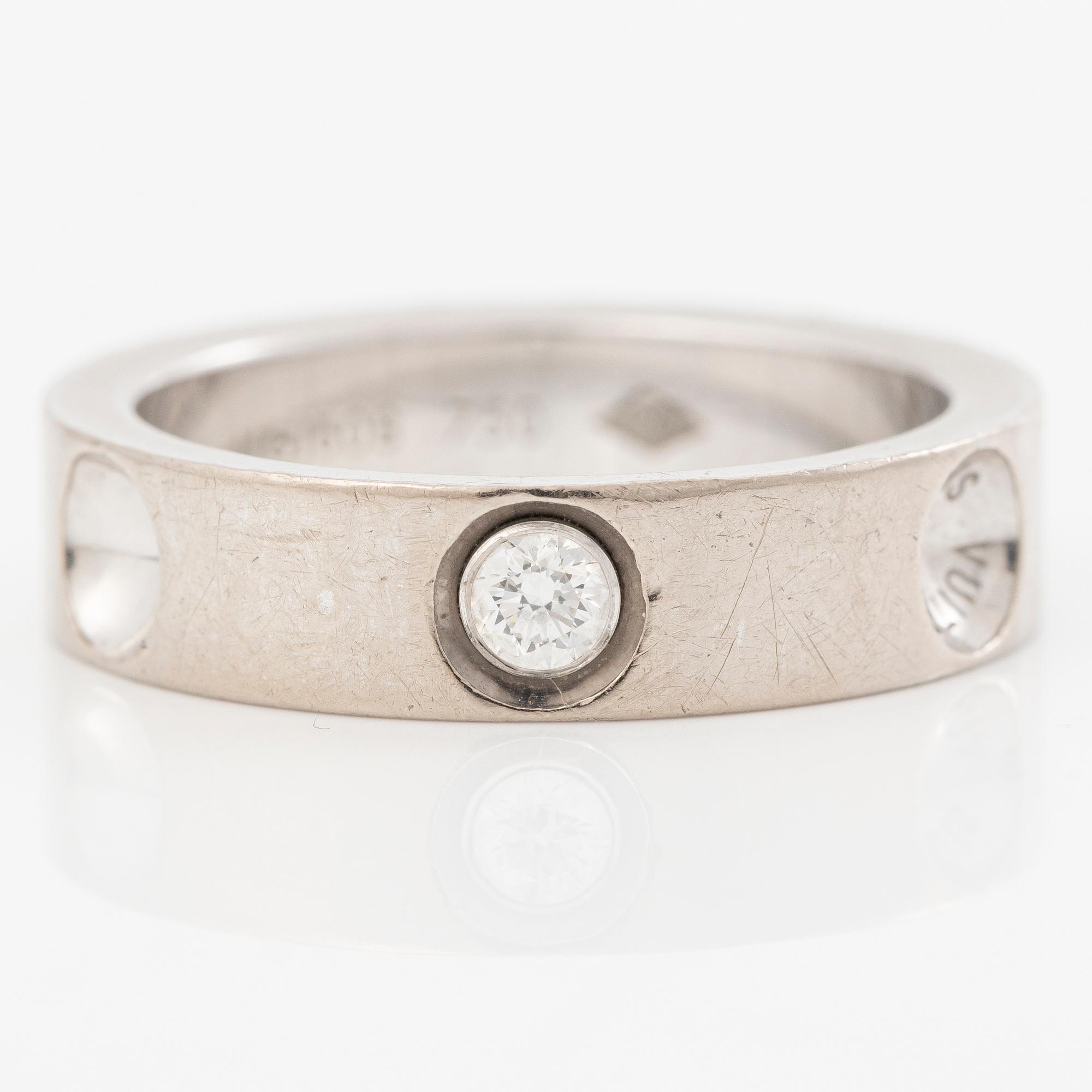 Louis Vuitton, ring, “Empreinte”, 18K white gold with a brilliant-cut diamond.