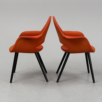 CHARLES EAMES & EERO SAARINEN, karmstolar, ett par, "Organic Chair", Vitra.