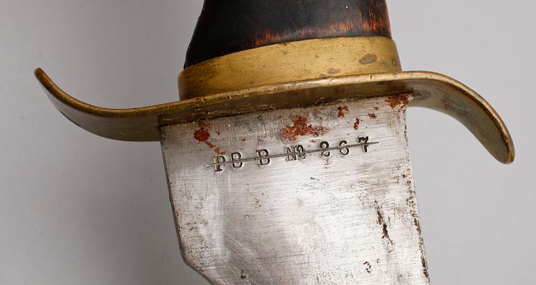 FASKINKNIV, 1800-tal, stål och mässing.