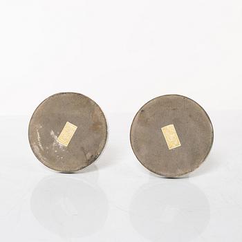Ljusstakar, 4 st, silver, K&EC, Göteborg 1958-62.