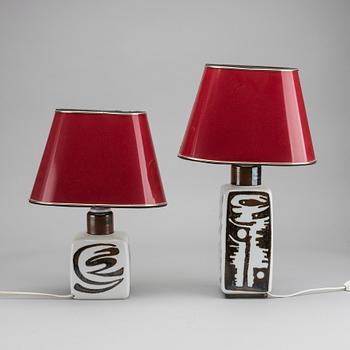 CARL-HARRY STÅLHANE, two table lamps "Orient" Rörstrand.