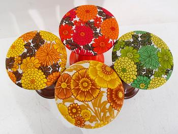 PALLAR, 4 st. Plast, 1960-tal.