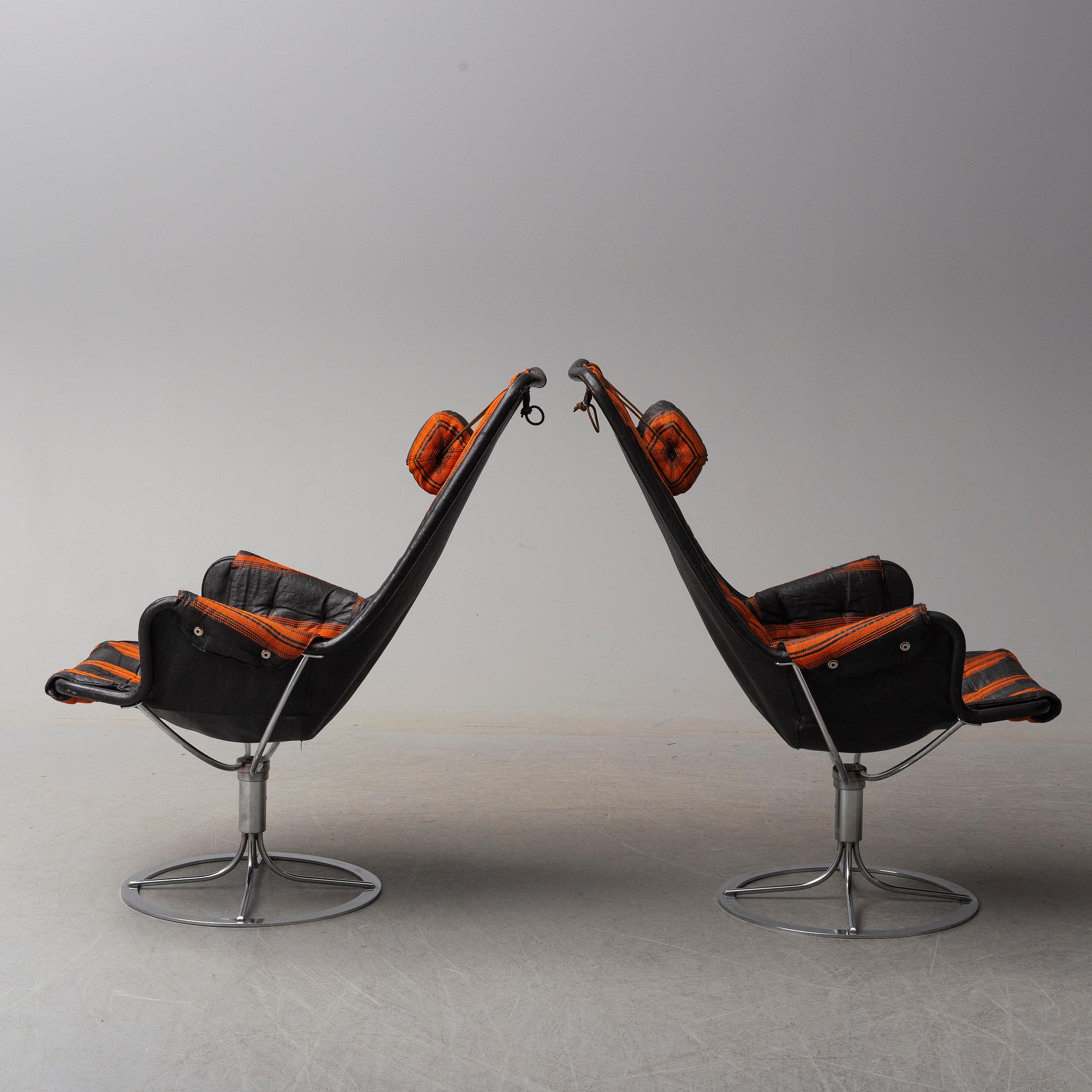 A pair of 'Jetson' easy chairs by Bruno Mathsson for Dux.
