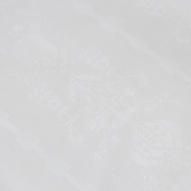 9 servetter samt 4 udda dukar, linnedamast, 18/1900-tal.