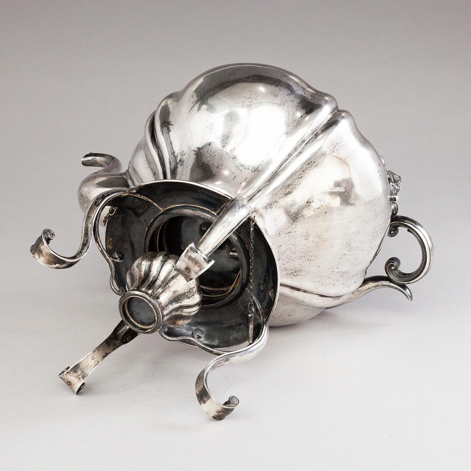 SAZIKOV, A Russian silver tea kettle, mark of Sazikov, Saint Petersburg 1847.