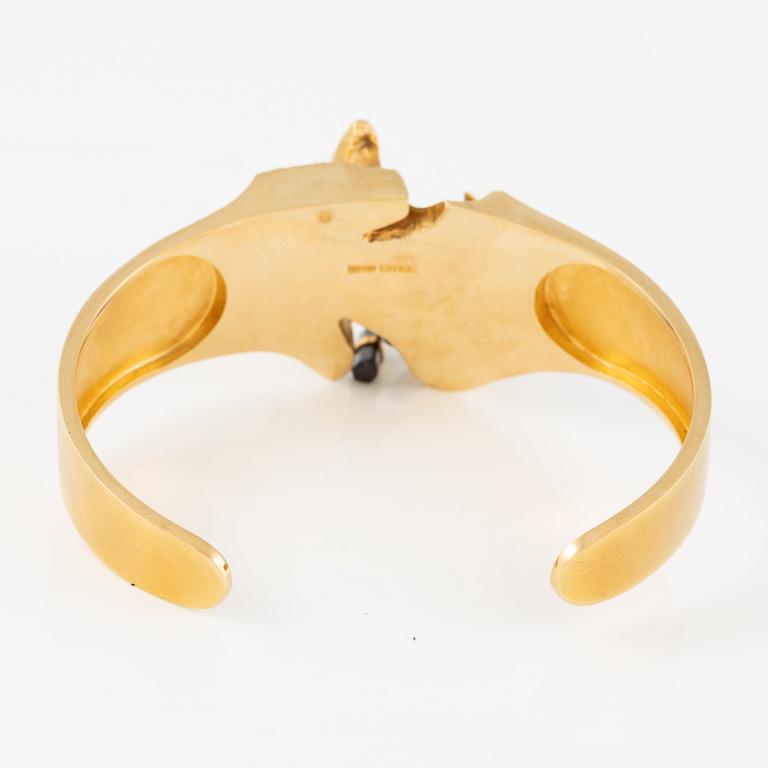 A Björn Weckström "Ultima thule" bracelet in 18K gold with tourmaline, for Lapponia.