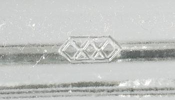 GLASSERVIS, 14+8 delar, "Kubus", Wilhelm Wagenfelt för Lausitzer Glasverein, Tyskland, 1930/40-tal.