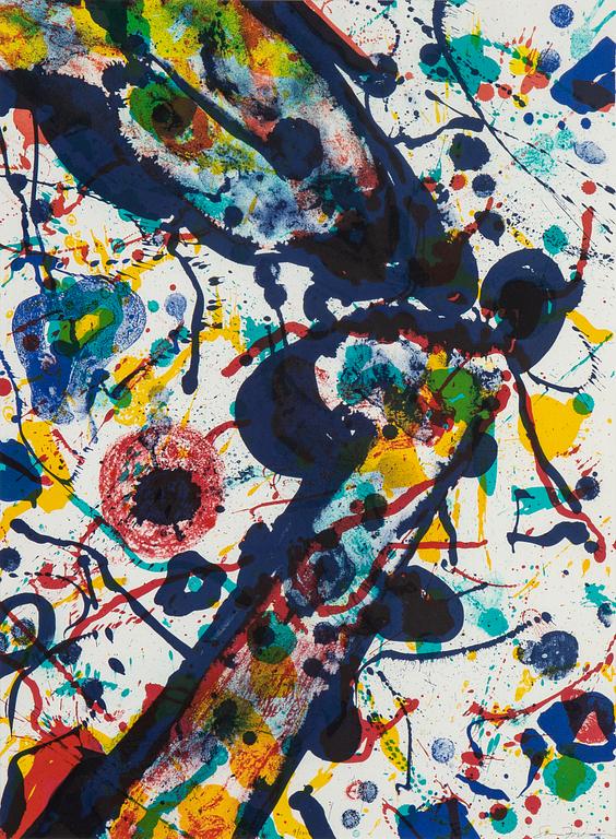 Sam Francis, lithograph in colours, signed 9/100.