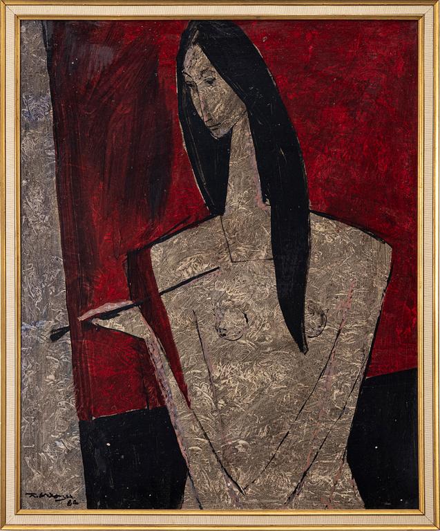 Richard Wiesner, Sittande modell.