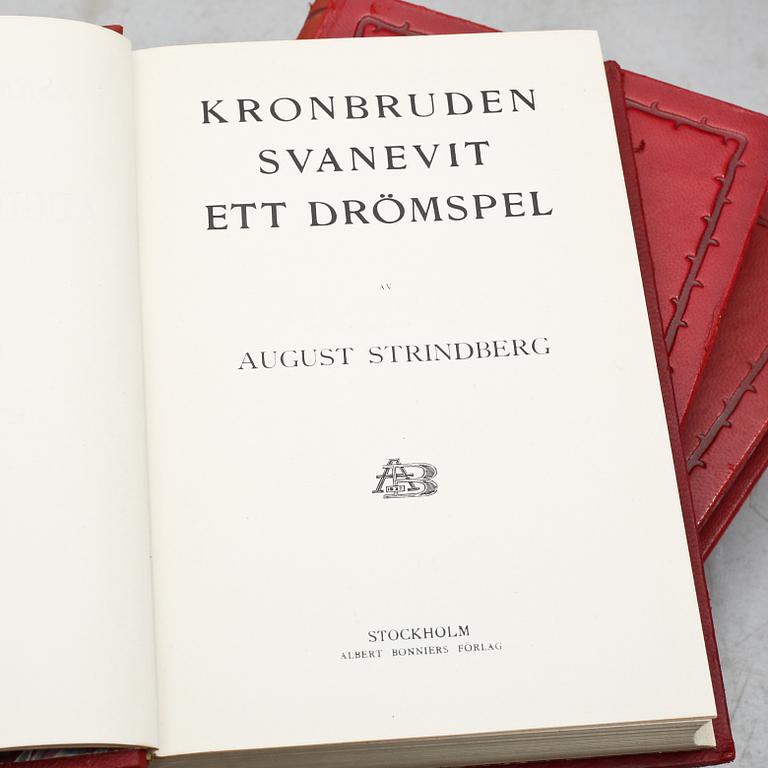 BÖCKER, 53 st, August Strindbergs samlade skrifter, Albert Bonniers förlag, Stockholm, 1910/1920-tal.