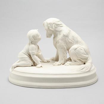 A parian figurine by R. J. Morris, around turn of the century 1900.