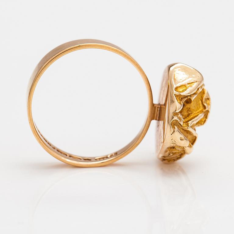 Björn Weckström, "Yellow rose", a 14K gold ring. Lapponia 1969.