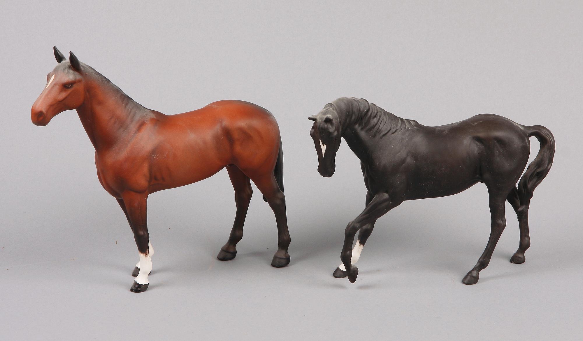 FIGURINER, 2 st, keramik, Beswick, England. 1900-tal.