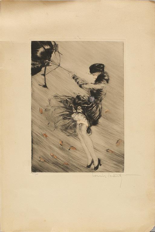 LOUIS ICART, etsning, 1900-talets första hälft, signerad och numrerad 91/100.