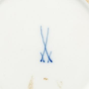 Bricka Meissen, rokokostil 1900-tal porslin.