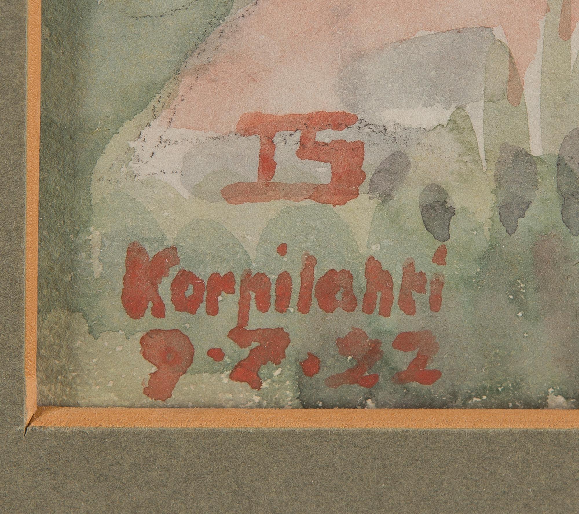 TOIVO SALERVO, akvarell, signerad och daterad Korpilahti 9.7.22.