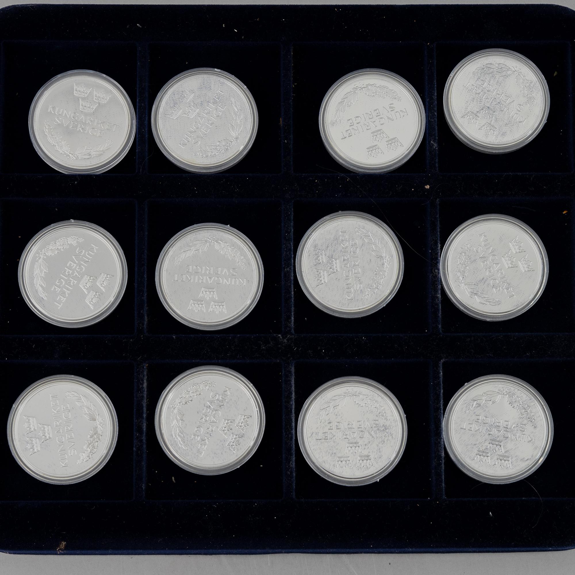 28 silver medals, 'Regents of Sweden'.