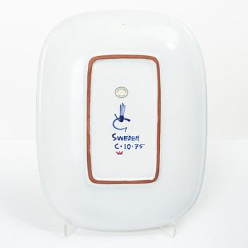 Stig Lindberg, Dish, 2+1, faience, Gustavsberg studio.