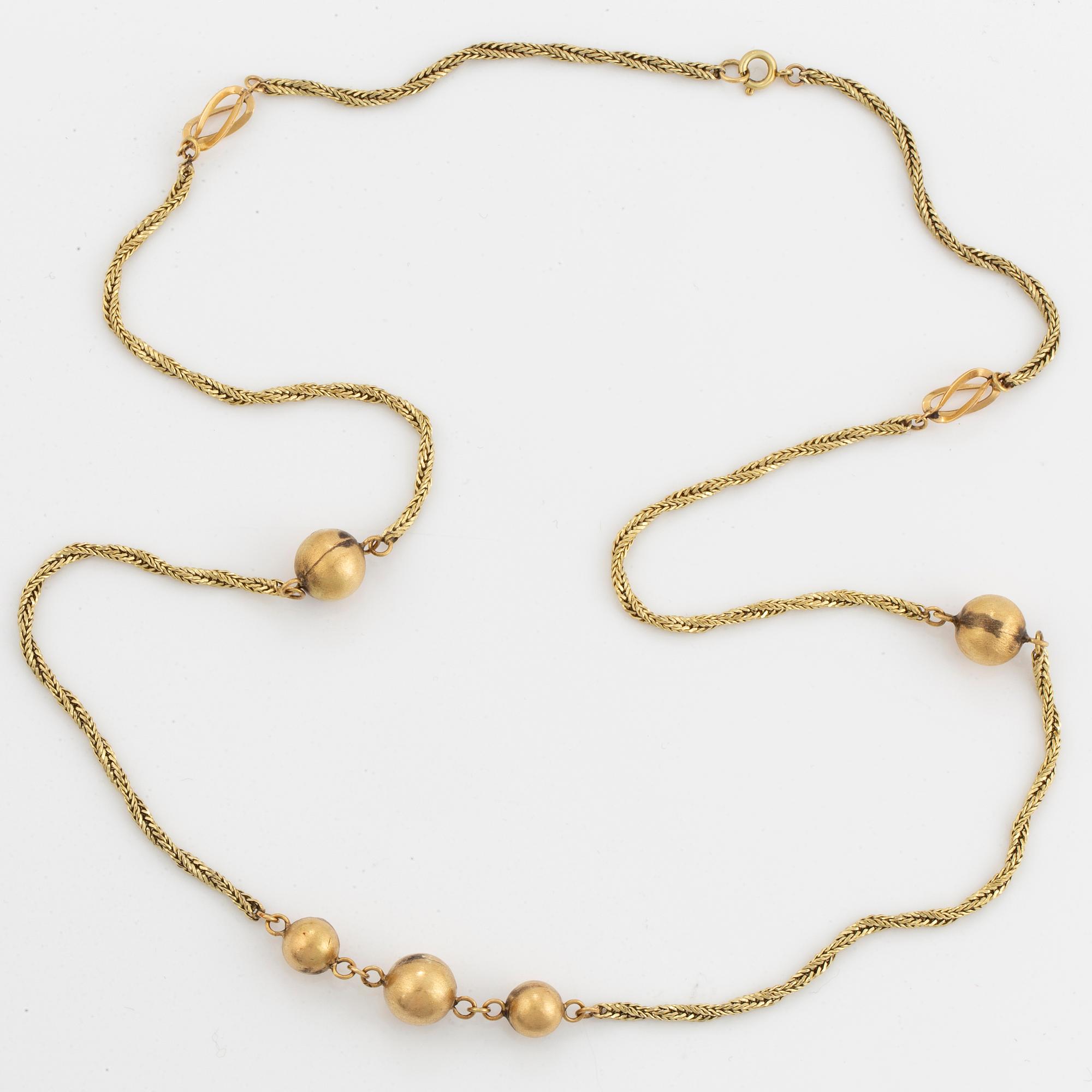 14K gold necklace.