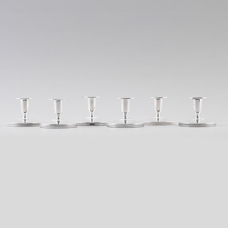 LJUSSTAKAR, 6 st, silver, Ceson, 1968, 1976 och 1977.