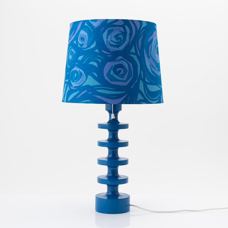 Uno & Östen Kristiansson, a blue 'Flens' table light, Luxus, Vittsjö.