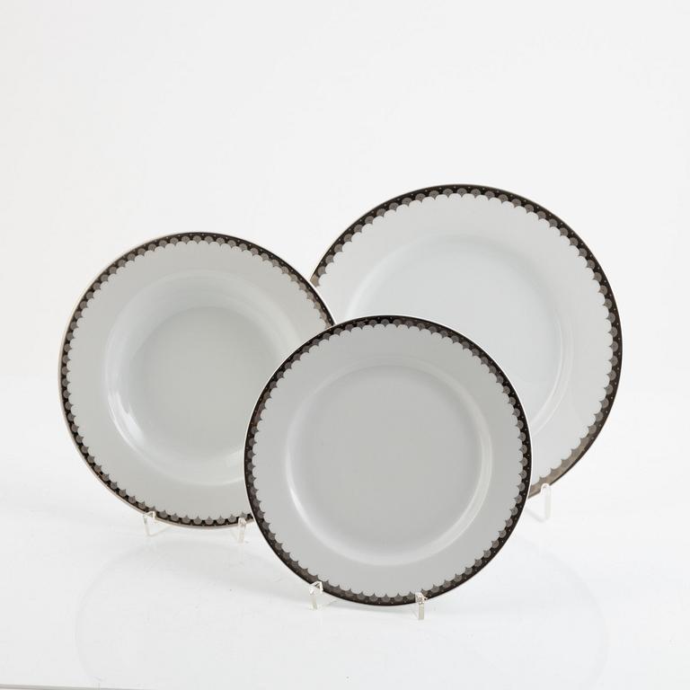 Sigvard Bernadotte, a 26 piece "Marianne" porcelain dinner service, Christineholm, Sweden.