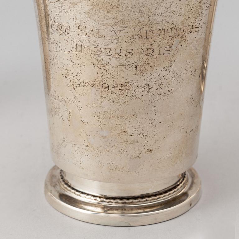 Bägare, 4 st, silver, Stockholm, bl a Atelier Borgila 1952.