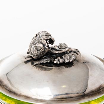 JOHANN DIEDRICH LINDKVIST, Lasi kannellisessa hopeapidikkeessä, Pietari 1841.