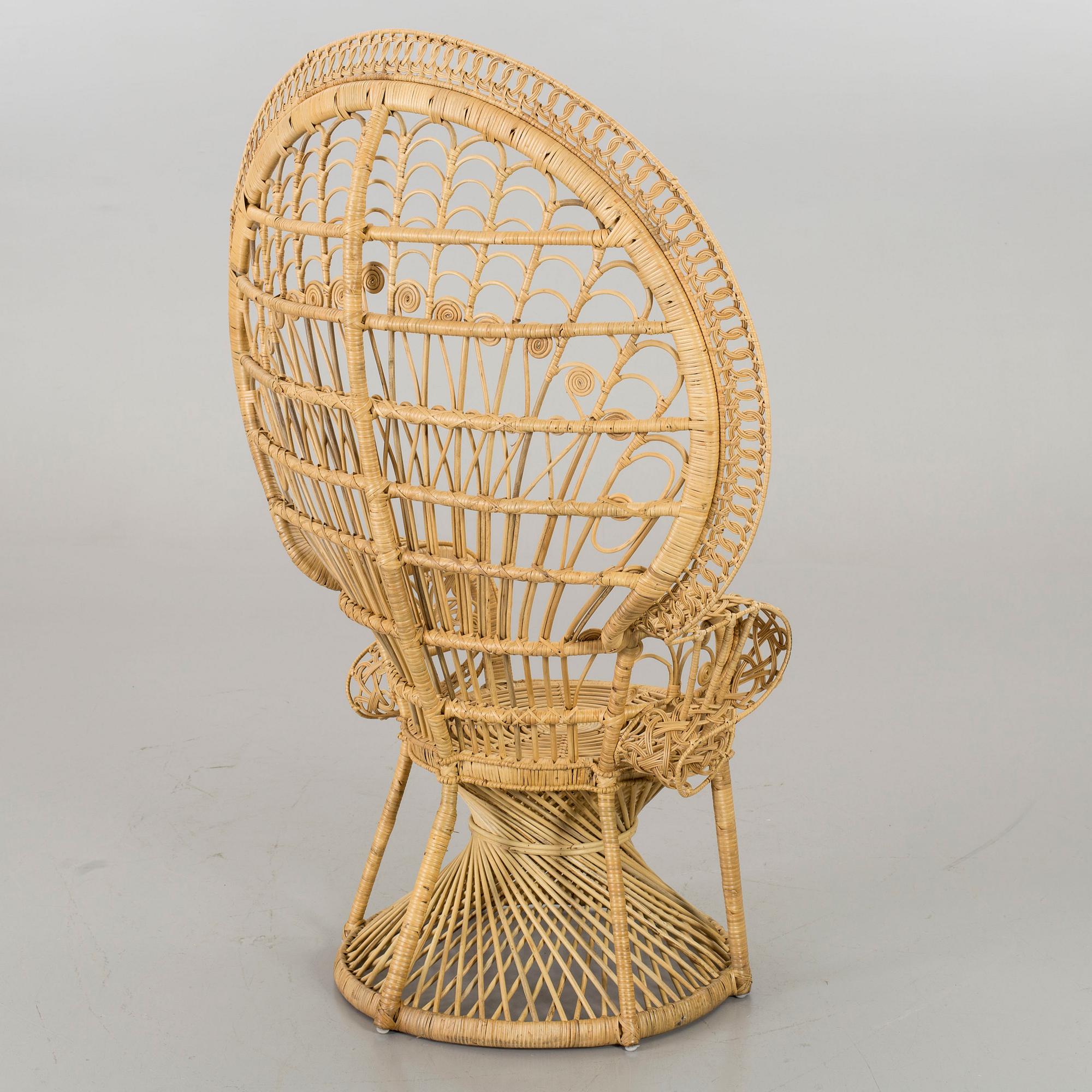 A 20th century wicker chair.