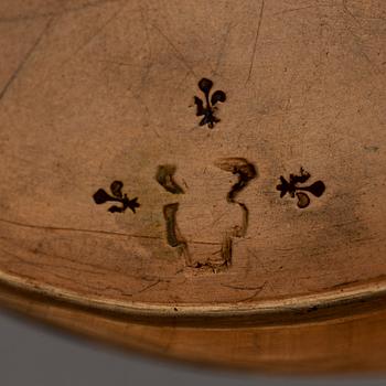 Dosa, guld, samt dosor, 4 st, silver. 1800-1900-tal.