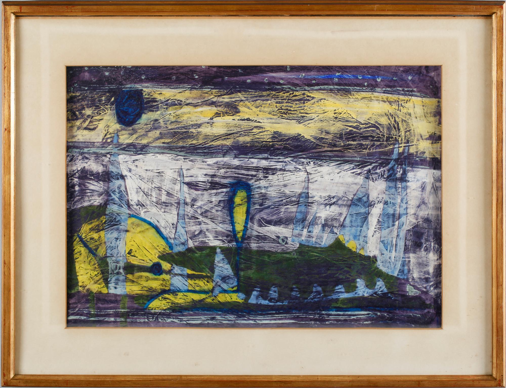 LAMBERT WERNER, tempera, signerad.