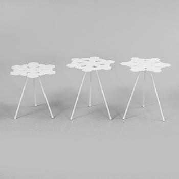 Claesson Koivisto Rune, side table, set of 3, "Snowflake", OFFECCT, 21st century.