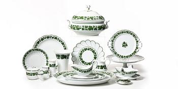 An 187-piece 'Weinlaub' porcelain dinner and coffee service, Meissen, Germany.