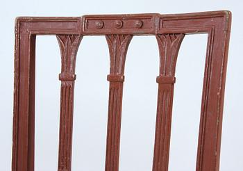 STOLAR, 6 st, gustavianska, 1800-tal.