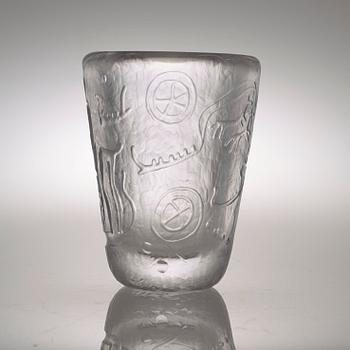 A Vicke Lindstrand glass vase, Kosta.