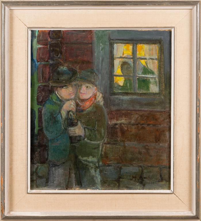 HANNES AUTERE, oil on board, signed and dated-40.