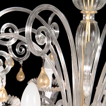 A Murano chandelier, latter half of the 20th century.