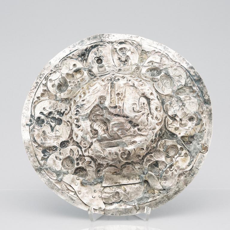 A Baltic late 17th Century silver dish, mark of Johann Christoph Holst, Reval (1698-1710).