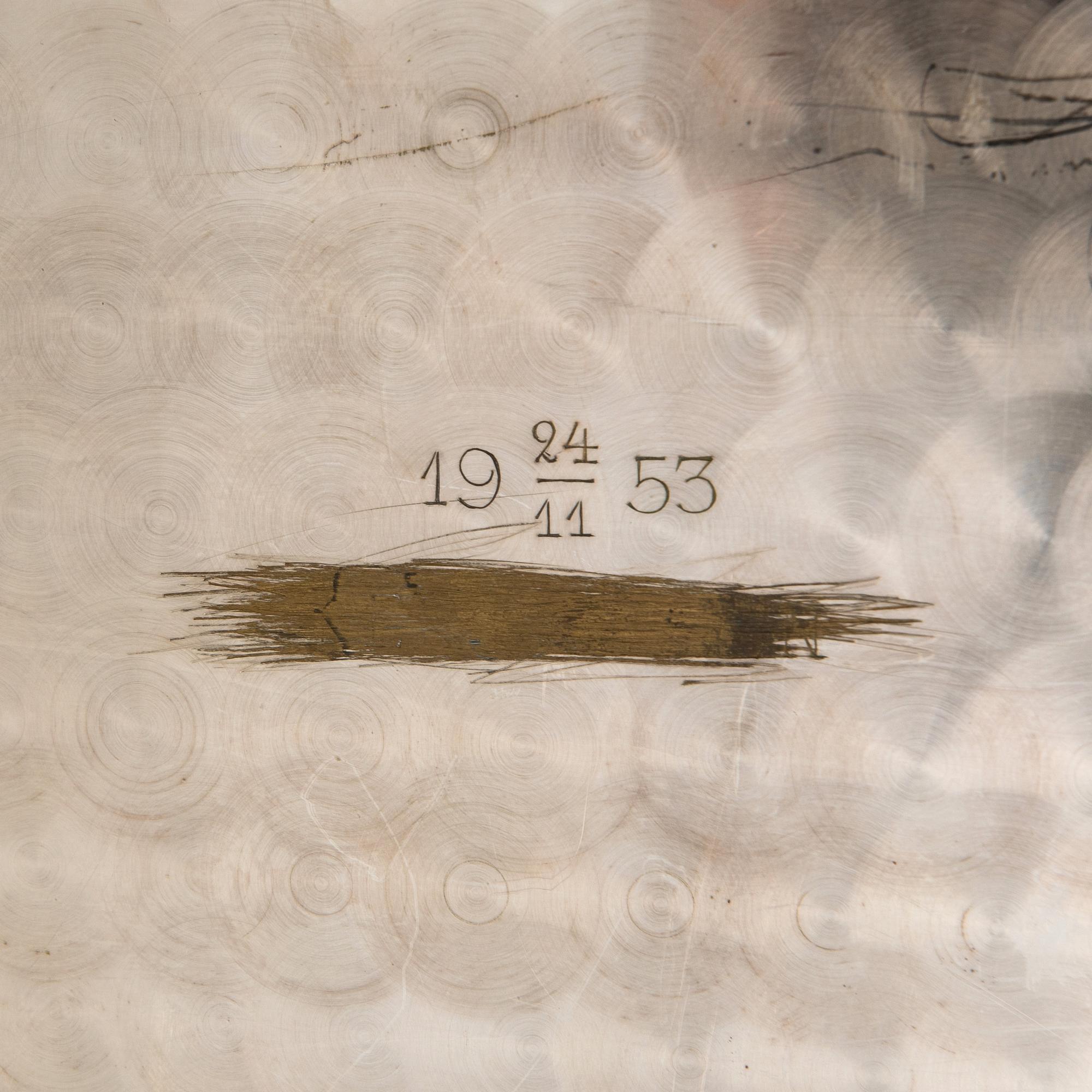 Trays 3 pcs Rococo style silverplate mid-20th century.