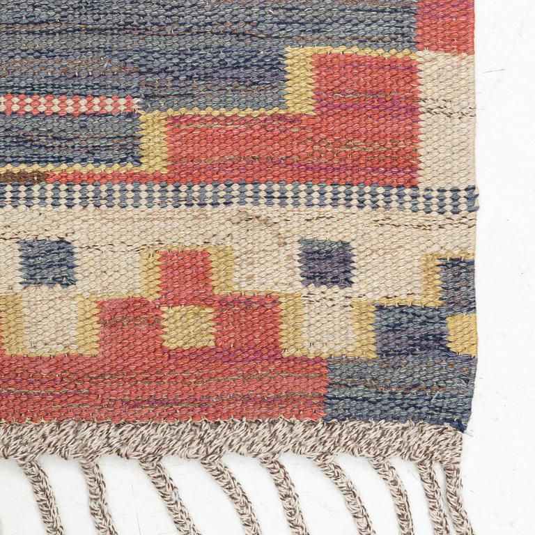 Märta Måås-Fjetterström, a carpet, "Blå heden", flat weave, ca 130 x 60 cm, signed MMF.