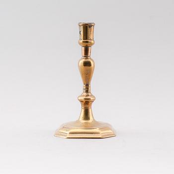 LJUSSTAKE, mässing, 1700-tal.