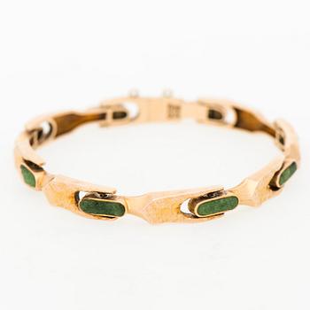 A BJÖRN WECKSTRÖM BRACELET, "Namban", zoisite, 14K gold. Lapponia 1976.