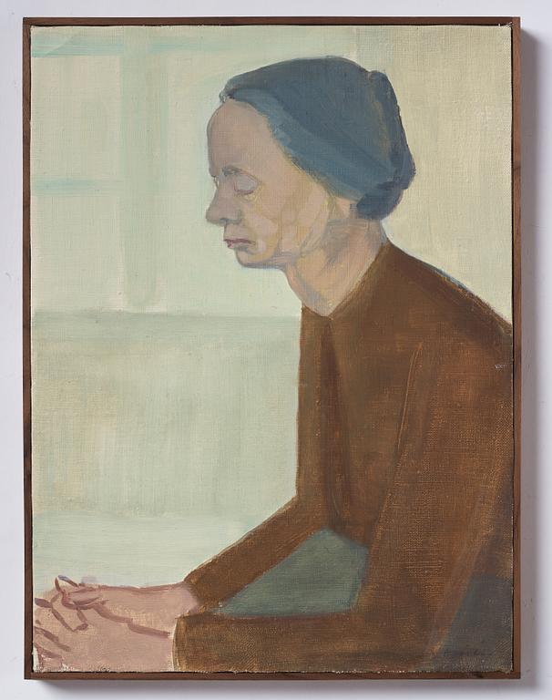 Vera Frisén, oil on relined canvas, signed.