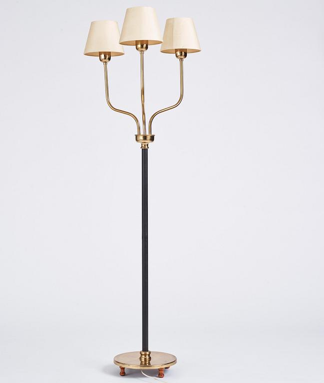 Josef Frank, a brass floor lamp, Svenskt Tenn, Sweden, model 2426.