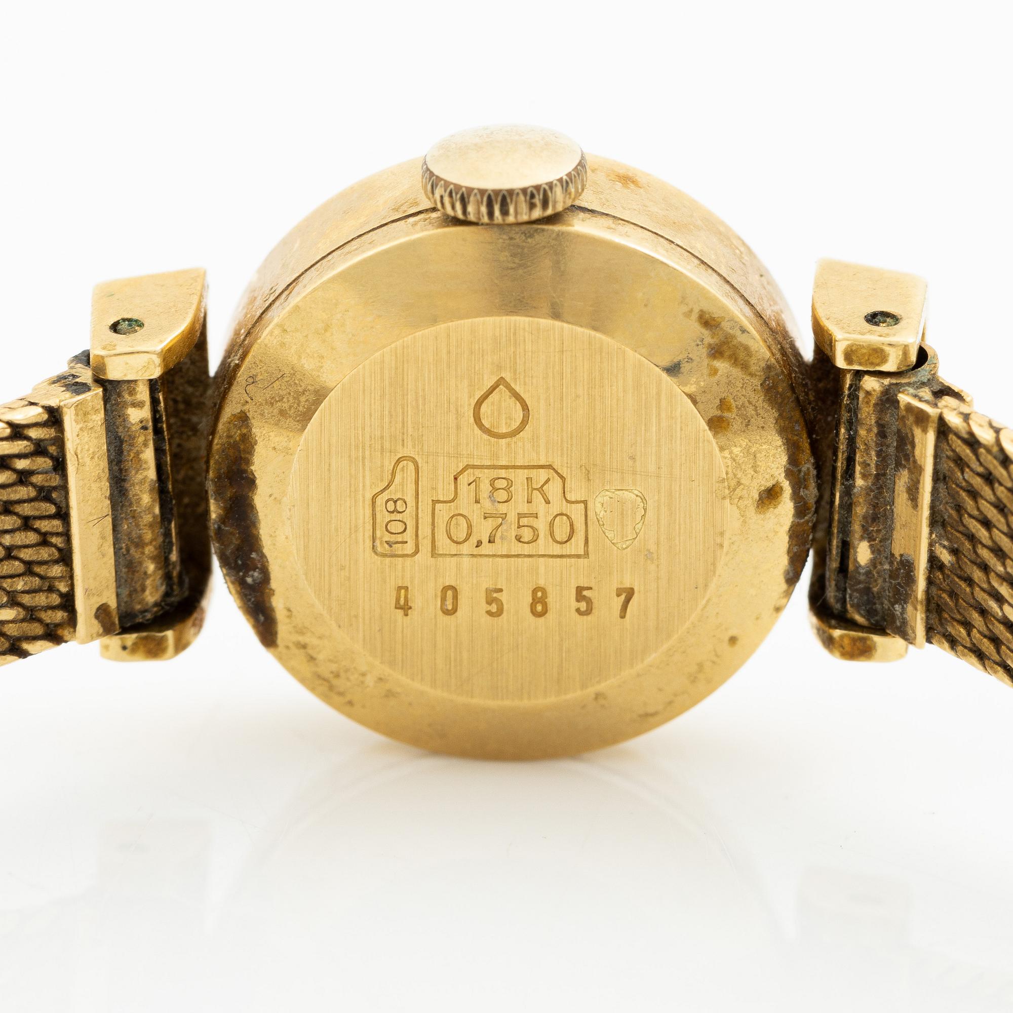 Belinda, wristwatch, 16.5 mm, 18K gold.