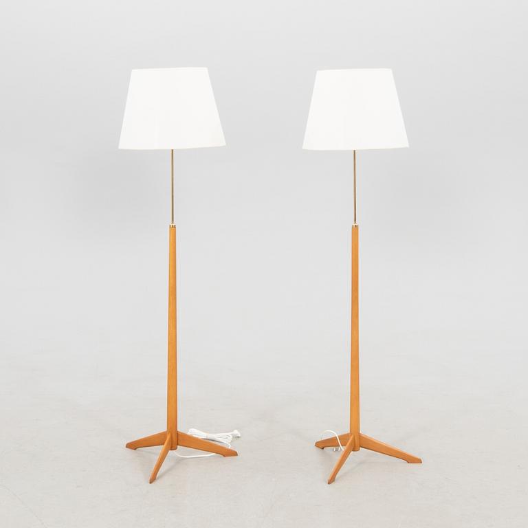 Floor lamps, a pair, model G-34, Bergboms, Swedish Modern, 1950s.